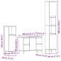 Preview: 3-teiliges Badezimmermöbel Set Schwarz Eiche Spanplatte