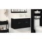 Preview: Badezimmer Waschbecken Schrank mit eingebautem Waschbecken Schwarz Eiche Holzwerkstoff
