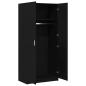 Preview: Kleiderschrank Schwarz Eiche 80x51x180 cm Werkstoff