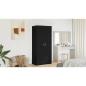 Preview: Kleiderschrank Schwarz Eiche 80x51x180 cm Werkstoff