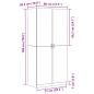 Preview: Kleiderschrank Schwarz Eiche 80x51x180 cm Werkstoff