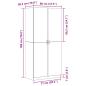Preview: Kleiderschrank Schwarz Eiche 80x51x180 cm Werkstoff