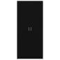 Preview: Kleiderschrank Schwarz Eiche 80x51x180 cm Werkstoff