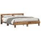 Preview: Bettgestell Rustikales Altholz Massivholz Altholz 200 x 200 cm