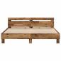 Preview: Bettgestell Rustikales Altholz Massivholz Altholz 200 x 200 cm