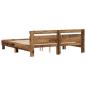 Preview: Bettgestell Rustikales Altholz Massivholz Altholz 200 x 200 cm