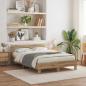 Preview: ARDEBO.de - Holz Bettgestell Künstlerische Eiche Holz 150 x 200 cm