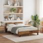 Preview: ARDEBO.de - Holz Bettgestell Reclaimed Wood 140 x 190 cm Verstellbar