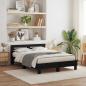 Preview: ARDEBO.de - Schwarzes Bettgestell Schwarze Eiche Holz 140 x 190 cm Langlebig