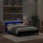 Preview: Schwarzes Bettgestell Schwarze Eiche Holz 140 x 190 cm Langlebig