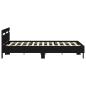 Preview: Schwarzes Bettgestell Schwarze Eiche Holz 140 x 190 cm Langlebig