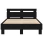 Preview: Eichenbettgestell Schwarze Eiche Holzwerkstoff 135 x 190 cm