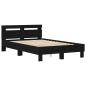 Preview: Lattenbettgestell Schwarz Eiche Holzwerkstoff 120 x 190 cm