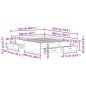 Preview: Bettgestell mit Schubladen Altholz Holzwerkstoff 160 x 200 cm