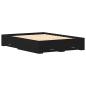 Preview: Bettgestell mit Schubladen Schwarze Eiche Engineered Wood