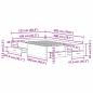 Preview: Bett mit Schubladen Altholz 120x200 cm aus Holzwerkstoff