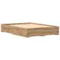 Preview: Bettgestell mit Schubladen Eiche Holzwerkstoff 140 x 190 cm
