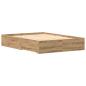 Preview: Bettgestell mit Schubladen Eiche Holzwerkstoff 140 x 190 cm