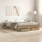Preview: Bettgestell mit Schubladen Eiche Holzwerkstoff 140 x 190 cm