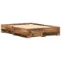 Preview: Bettrahmen mit Schubladen Altholz 135 x 190 cm Holzwerkstoff