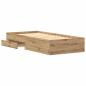 Preview: Bettgestell Artisan Eiche 100x200 cm Holzwerkstoff