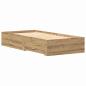 Preview: Bettgestell Artisan Eiche 100x200 cm Holzwerkstoff