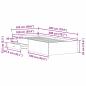 Preview: Bettgestell Schwarz Eiche 100x200 cm Holzwerkstoff