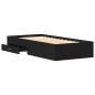 Preview: Bettgestell Schwarz Eiche 100x200 cm Holzwerkstoff