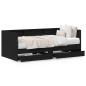 Preview: Schwarzes Bettsofa mit Schubladen Schwarze Eiche Holzwerkstoff