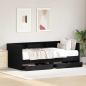 Preview: Schwarzes Bettsofa mit Schubladen Schwarze Eiche Holzwerkstoff