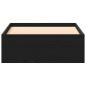 Preview: Bettgestell Schwarz Eiche 90x190 cm aus Holzwerkstoff