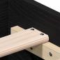 Preview: Bettgestell Schwarz Eiche 90x190 cm aus Holzwerkstoff
