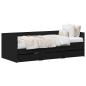 Preview: Daybed Schwarze Eiche Spanplatten 90 x 190 cm Langlebig Daybed