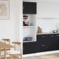 Preview: ARDEBO.de - Küchenschrank Schwarze Eiche Verleimtes Holz 60 x 57 x 207 cm