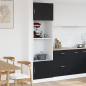 Preview: Küchenschrank Schwarze Eiche Verleimtes Holz 60 x 57 x 207 cm