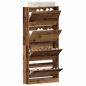 Preview: Schuhschrank Altes Holz Holzwerkstoff 80 x 21 x 163,5 cm