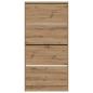 Preview: Schuhschrank Handwerkliche Eiche Holzwerkstoff 80 x 21 x 163.5 cm