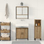 Preview: Badezimmermöbel-Set 2 stk. Braun 60 x 30 x 60 cm Holzwerkstoff