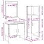 Preview: 3-teiliges Badezimmer-Schrankset aus altem Holz und engineered Wood