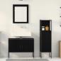 Preview: 3tlg. Badschrank-Set Schwarze Eiche Holzwerkstoff