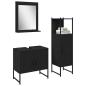 Preview: 3tlg. Badschrank-Set Schwarze Eiche Holzwerkstoff
