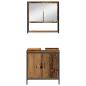 Preview: 3-teiliges Badezimmermöbelset Alter Holz Engineered Wood