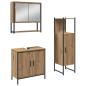Preview: Badezimmermöbel-Set 3 stk. Braun 33 x 33 x 113,5 cm