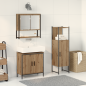 Preview: Badezimmermöbel-Set 3 stk. Braun 33 x 33 x 113,5 cm