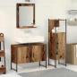 Preview: 3-teilige Badezimmermöbel set aus altem Holz und engineered Holz