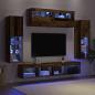Preview: 8 Stück TV-Wandeinheiten mit LED Altholz Engineered Wood