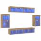 Preview: 8-teilige TV-Wandkonsole mit LED Artisan Eiche Holzwerkstoff