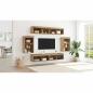 Preview: 8-teilige TV-Wandkonsole mit LED Artisan Eiche Holzwerkstoff