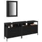 Preview: Badezimmer Waschbeckenmöbel 3 stk. Schwarz 80 x 30 x 60 cm