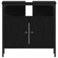 Preview: 3-teiliges Badmöbelset in Schwarz aus Eichenholz